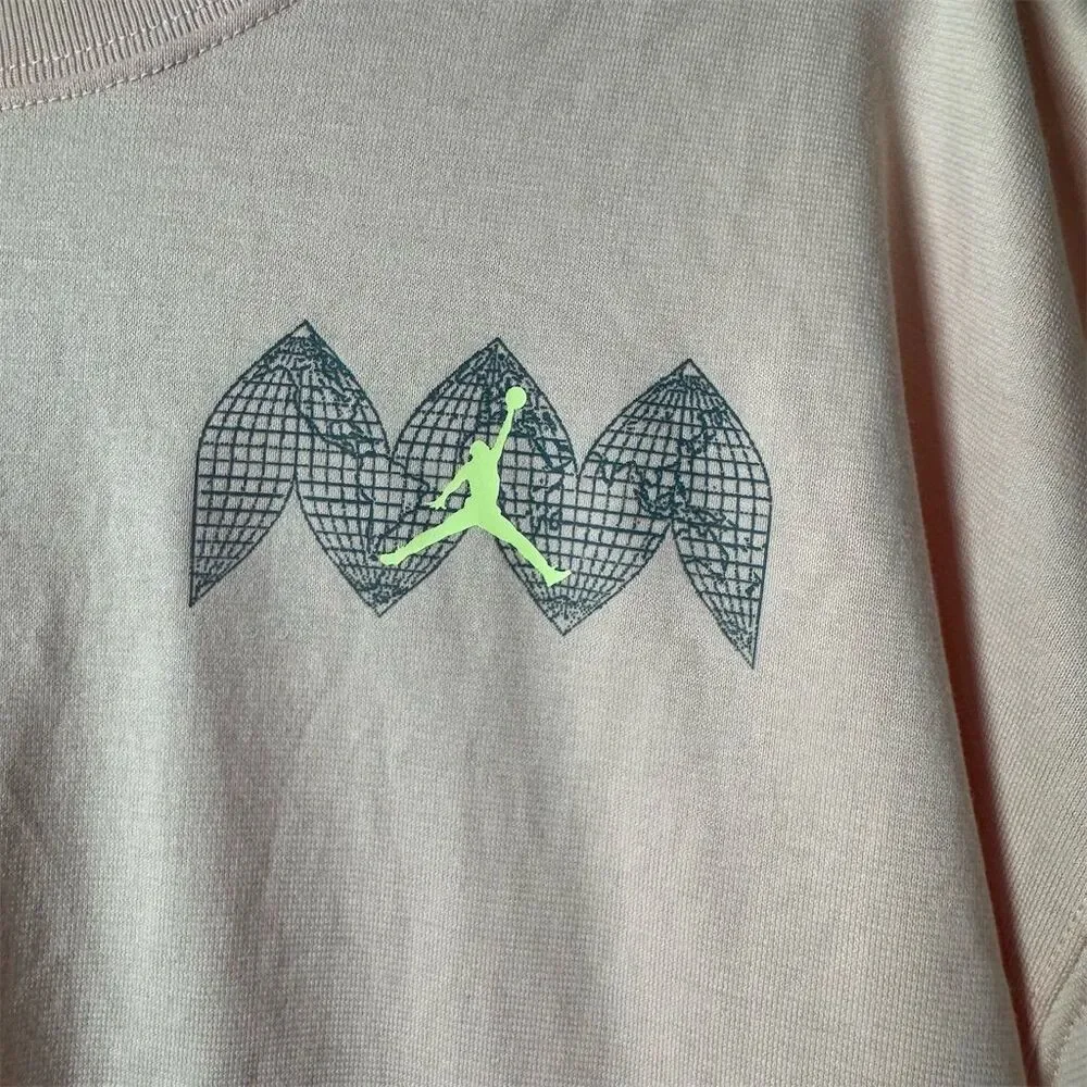 Jordan Michael Jordan Oversized Graphic T-Shirt‎ Peach Pink Mens Large L